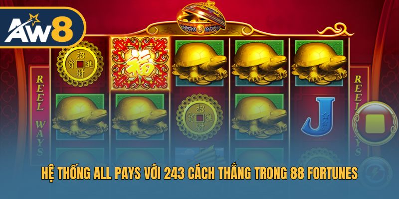 Chiến thuật áp dụng 243 cách thắng trong 88 Fortunes hiệu quả