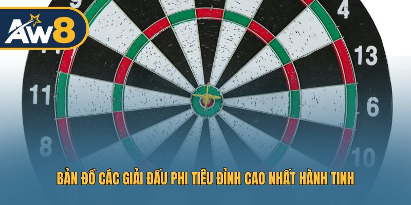 Bản đồ tổng quan các giải đấu phi tiêu hàng đầu thế giới