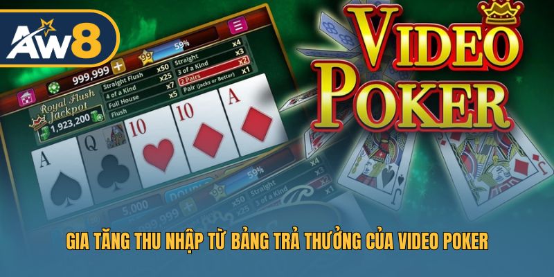 Nắm rõ bảng thưởng để chơi Video Poker tốt hơn