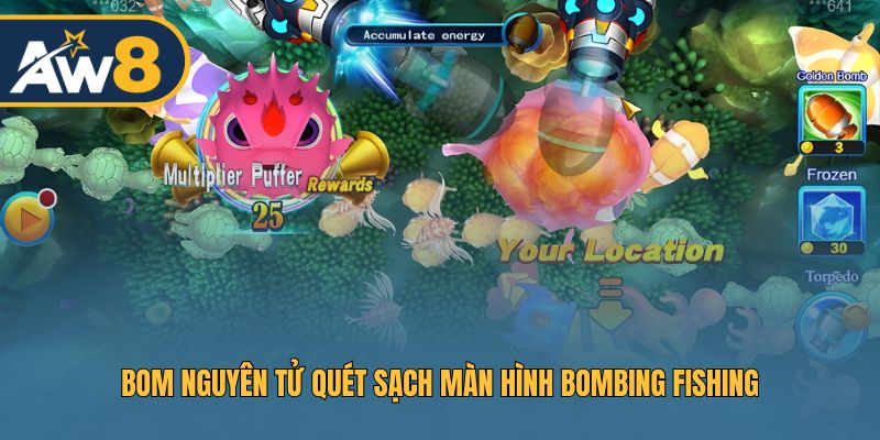 Game Bombing Fishing – Bom nguyên tử giúp quét sạch màn hình dễ dàng