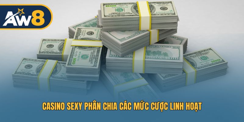Casino Sexy phân chia các mức cược linh hoạt
