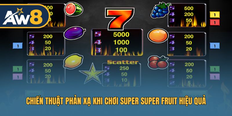 Chiến thuật phản xạ khi chơi Super Super Fruit hiệu quả