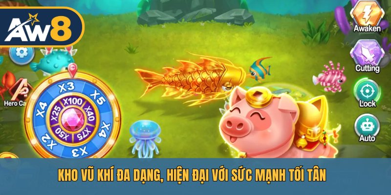Game Hero Fishing – Nhiều loại súng và đạn đặc biệt có sức công phá lớn