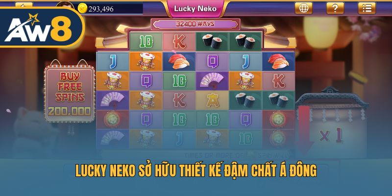 Lucky Neko sở hữu thiết kế đậm chất Á Đông