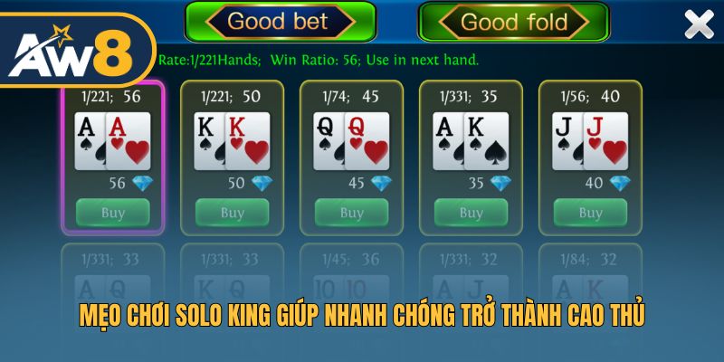 Phương pháp luyện tập để chơi Solo King tốt hơn