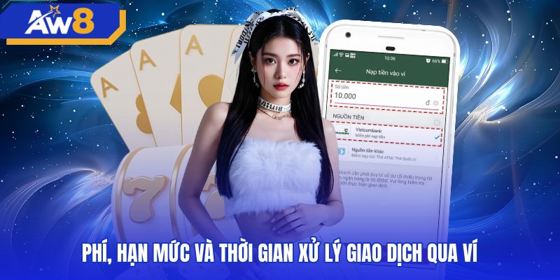 Quy định hạn mức và thời gian rút tiền AW8 momo