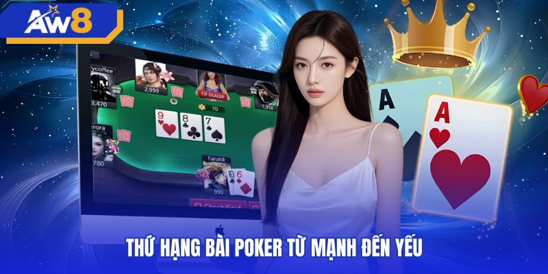 Bảng xếp hạng mười tổ hợp bài poker chuẩn quốc tế