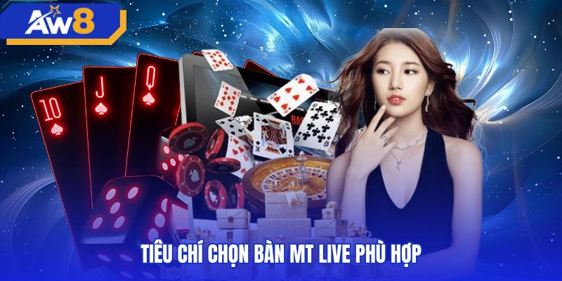 Hạn mức cược bàn chơi phù hợp tại sảnh MT live