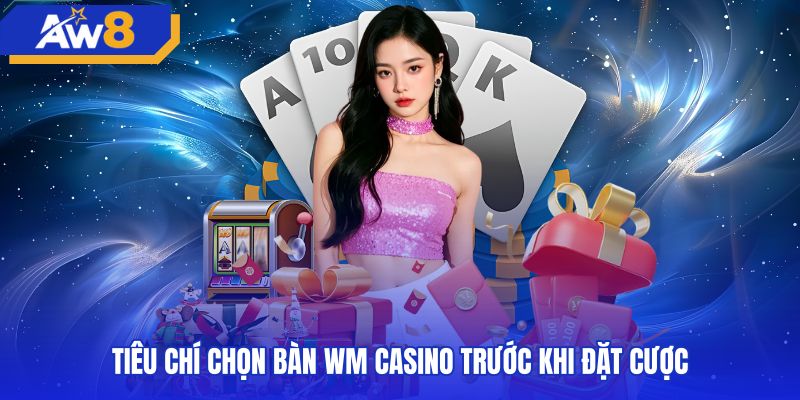 Hạn mức cược tối thiểu và tín hiệu bàn chơi WM casino